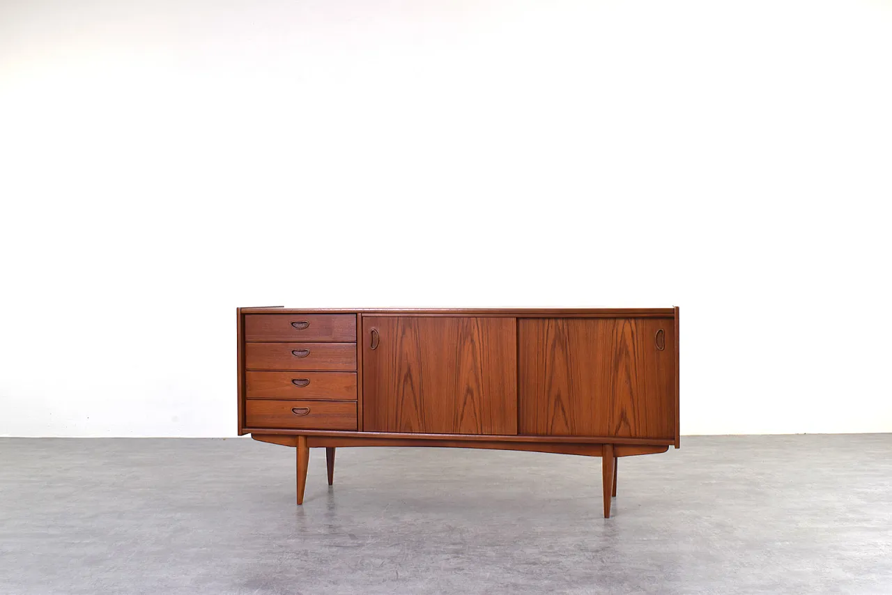 Credenza danese in teak di metà secolo, anni '60. 5