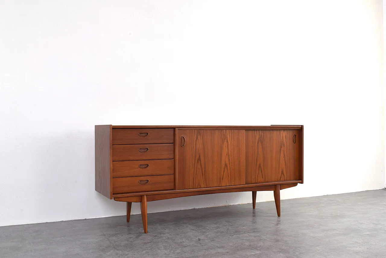 Credenza danese in teak di metà secolo, anni '60. 9