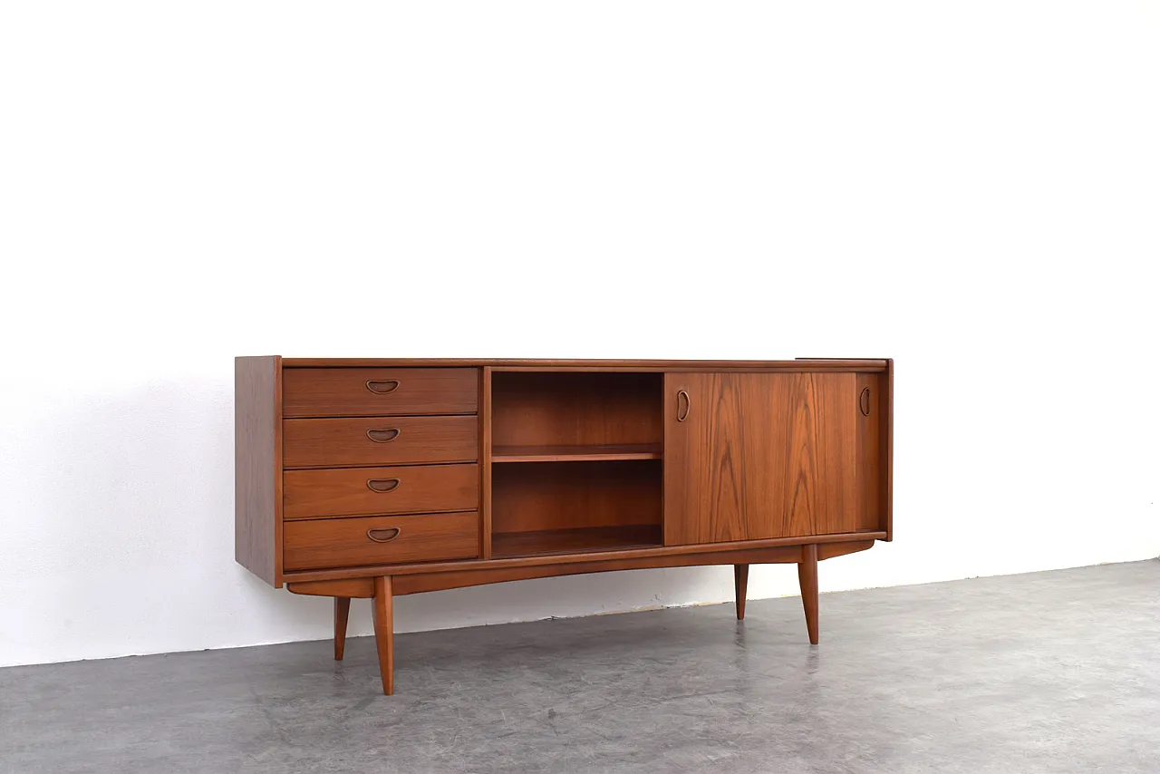 Credenza danese in teak di metà secolo, anni '60. 11