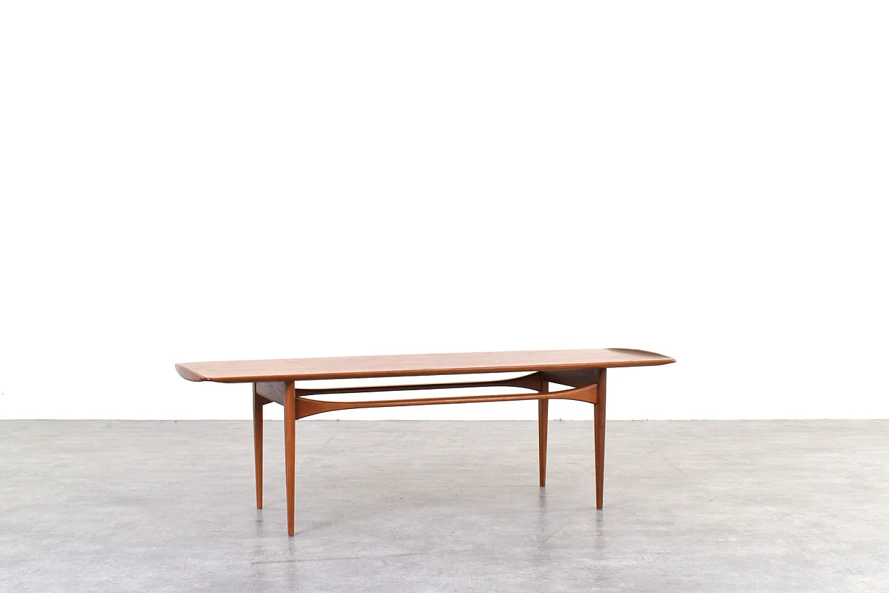 Tavolino da caffè in teak disegnato da Tove ed Edvard Kindt-Larsen per France & Son 1