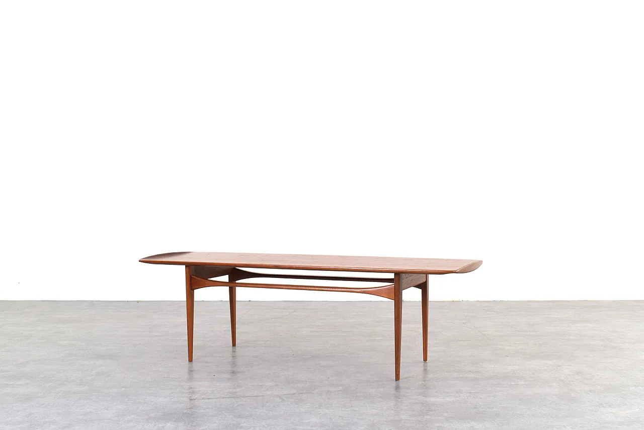 Tavolino da caffè in teak disegnato da Tove ed Edvard Kindt-Larsen per France & Son 2