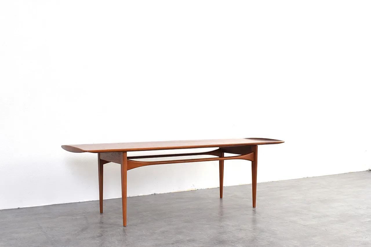 Tavolino da caffè in teak disegnato da Tove ed Edvard Kindt-Larsen per France & Son 5