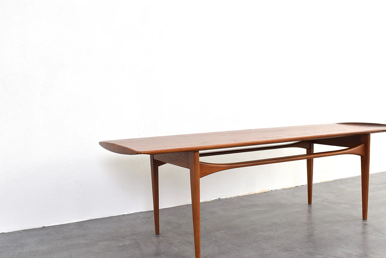 Tavolino da caffè in teak disegnato da Tove ed Edvard Kindt-Larsen per France & Son 7