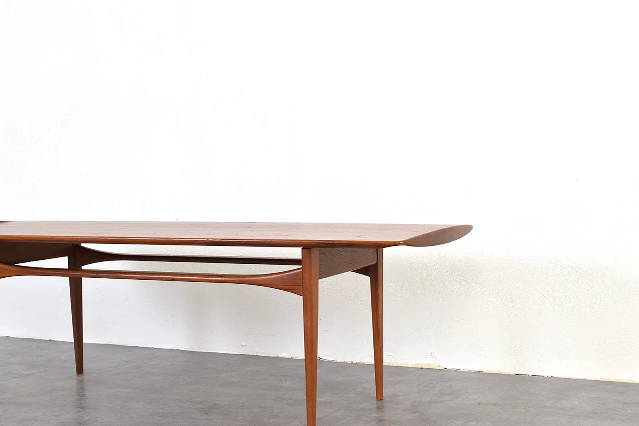 Tavolino da caffè in teak disegnato da Tove ed Edvard Kindt-Larsen per France & Son 8