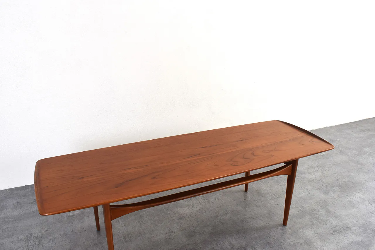 Tavolino da caffè in teak disegnato da Tove ed Edvard Kindt-Larsen per France & Son 9