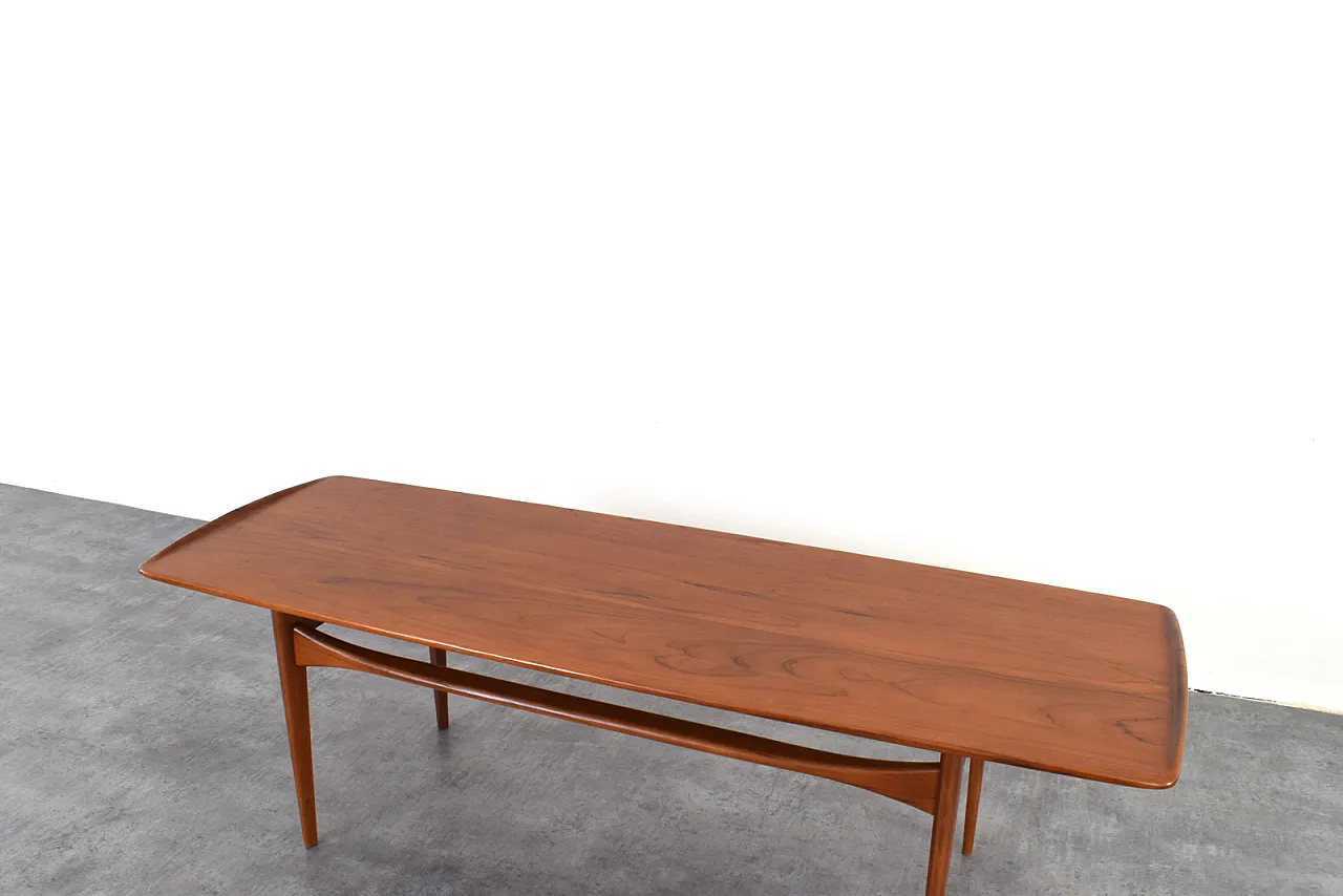 Tavolino da caffè in teak disegnato da Tove ed Edvard Kindt-Larsen per France & Son 10