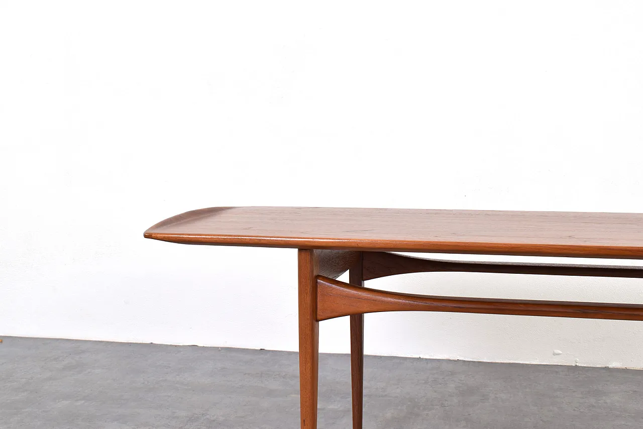 Tavolino da caffè in teak disegnato da Tove ed Edvard Kindt-Larsen per France & Son 11