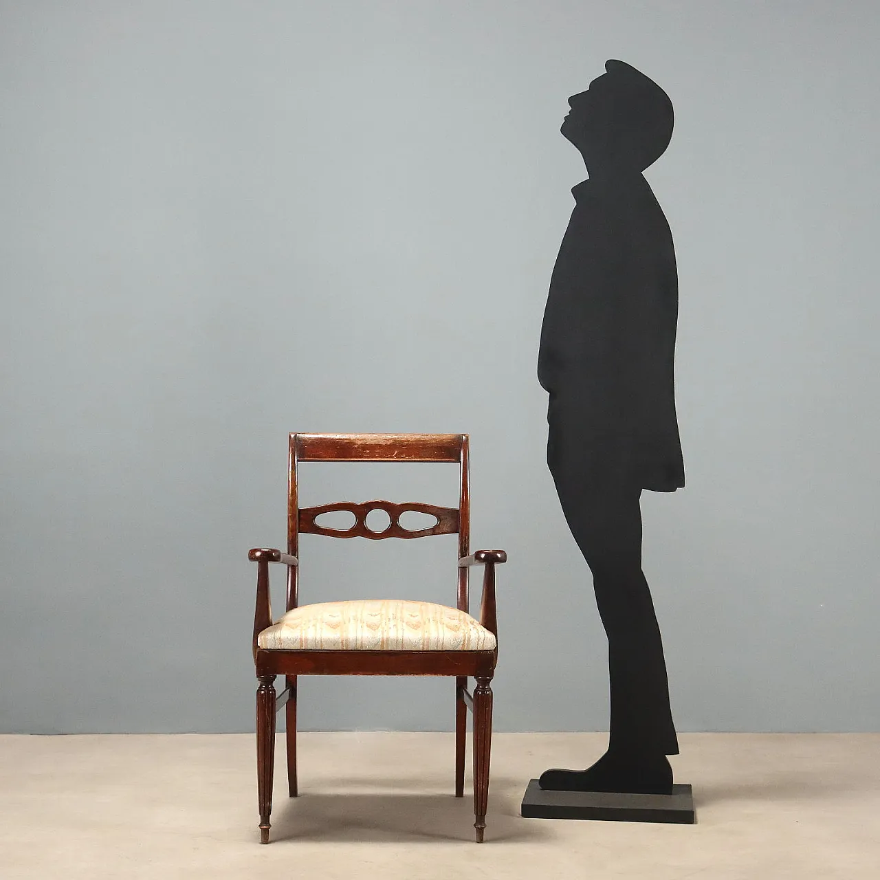 Mahogany stained beech armchair, 20th century 2