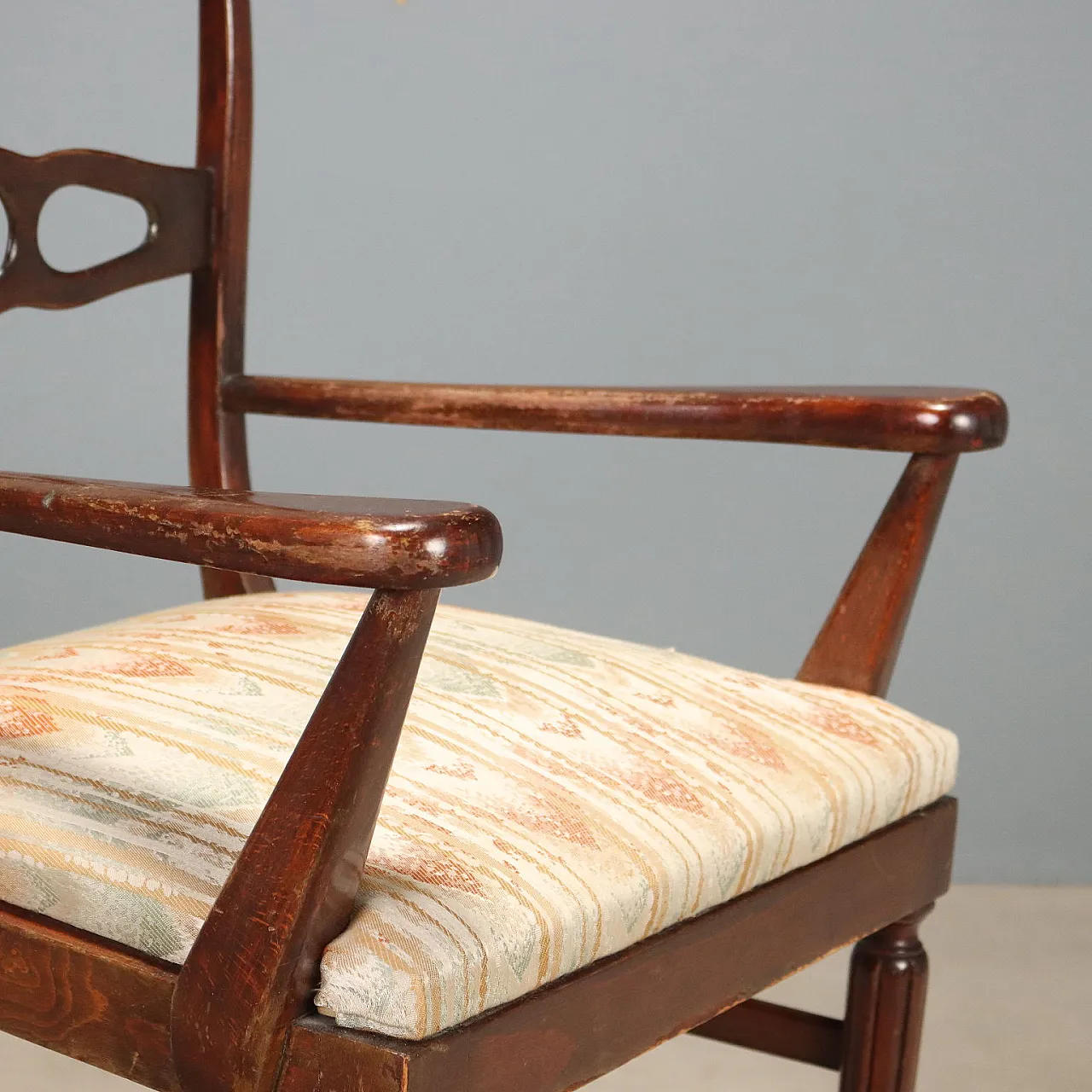 Mahogany stained beech armchair, 20th century 3