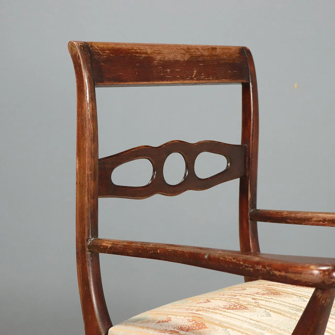 Mahogany stained beech armchair, 20th century 4