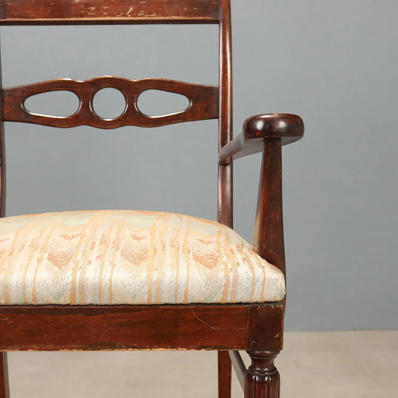 Mahogany stained beech armchair, 20th century 5
