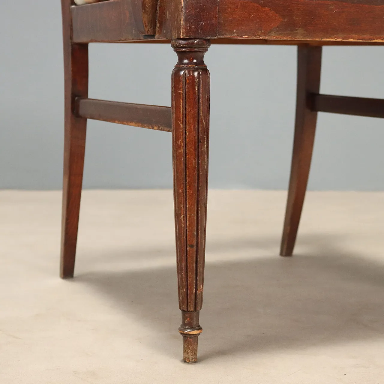 Mahogany stained beech armchair, 20th century 6