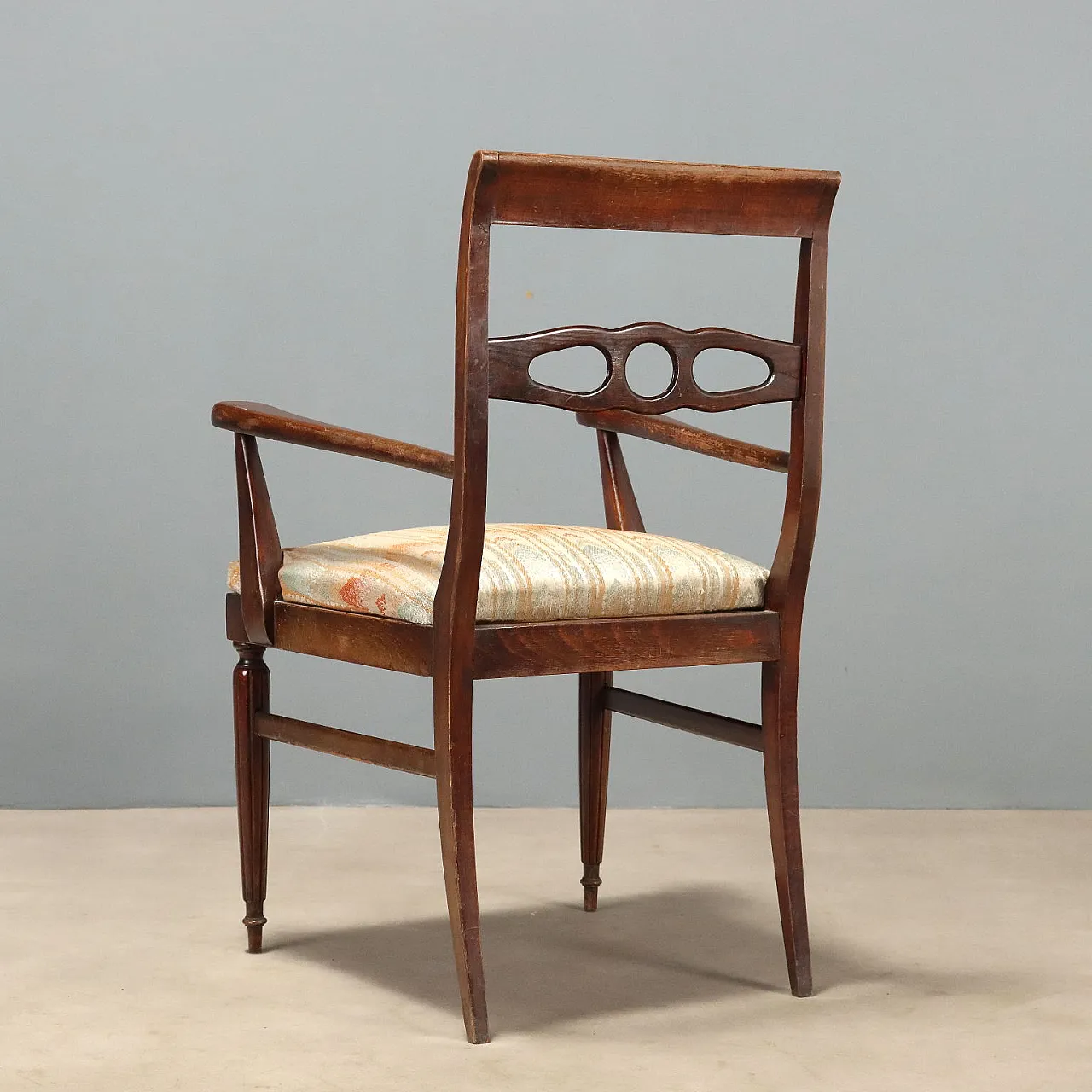 Mahogany stained beech armchair, 20th century 8