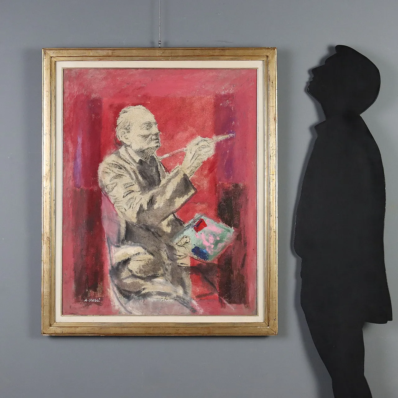 Painting by Attilio Rossi, oil on canvas, 1990s 2