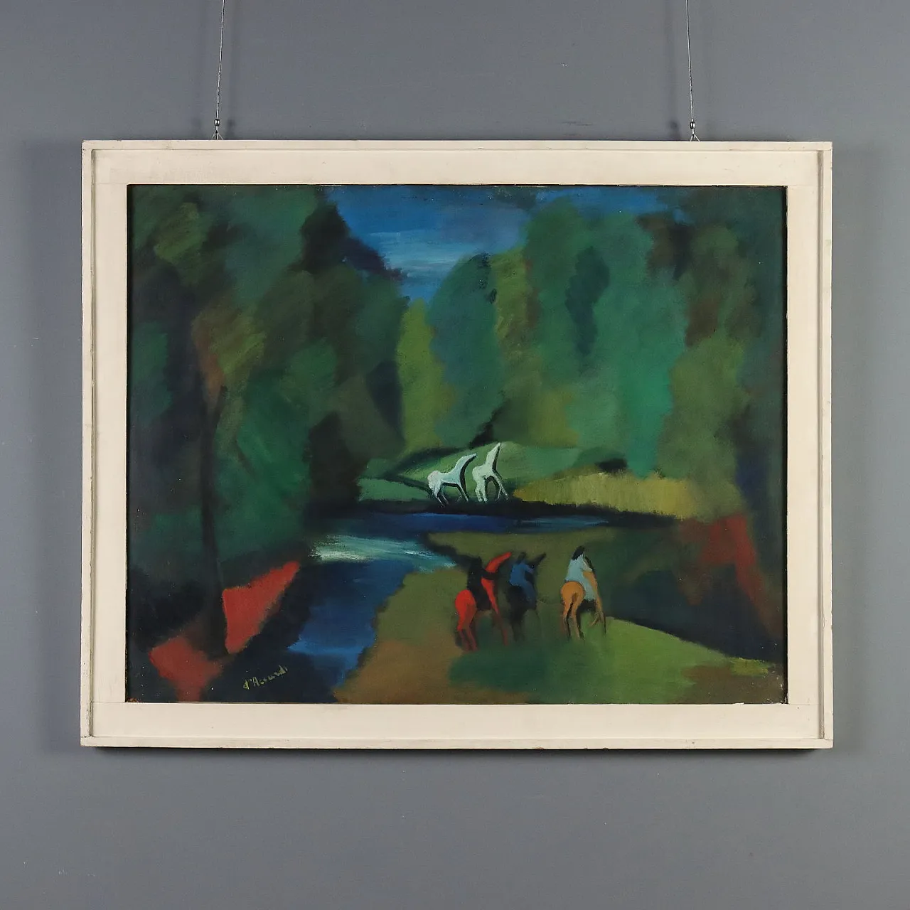 Painting by Gian Rodolfo D'Accardi, oil on canvas, 1950s 1