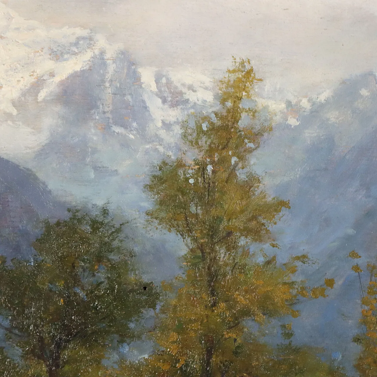 Painting by Ercole Garavaglia, oil on panel, 20th century 5