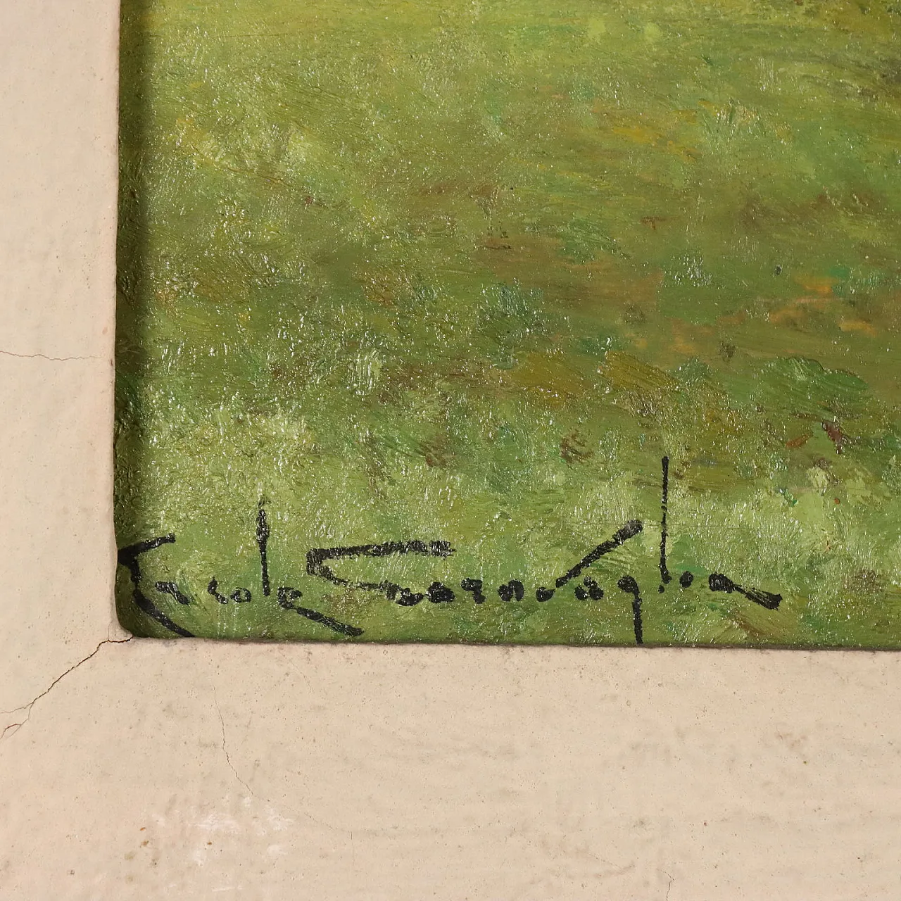 Painting by Ercole Garavaglia, oil on panel, 20th century 7