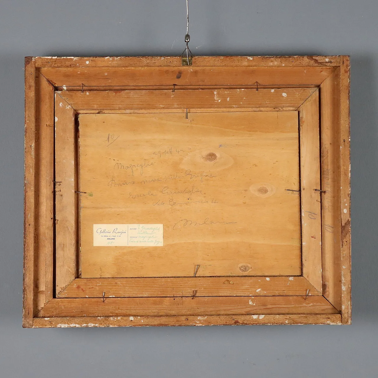 Painting by Ercole Garavaglia, oil on panel, 20th century 9