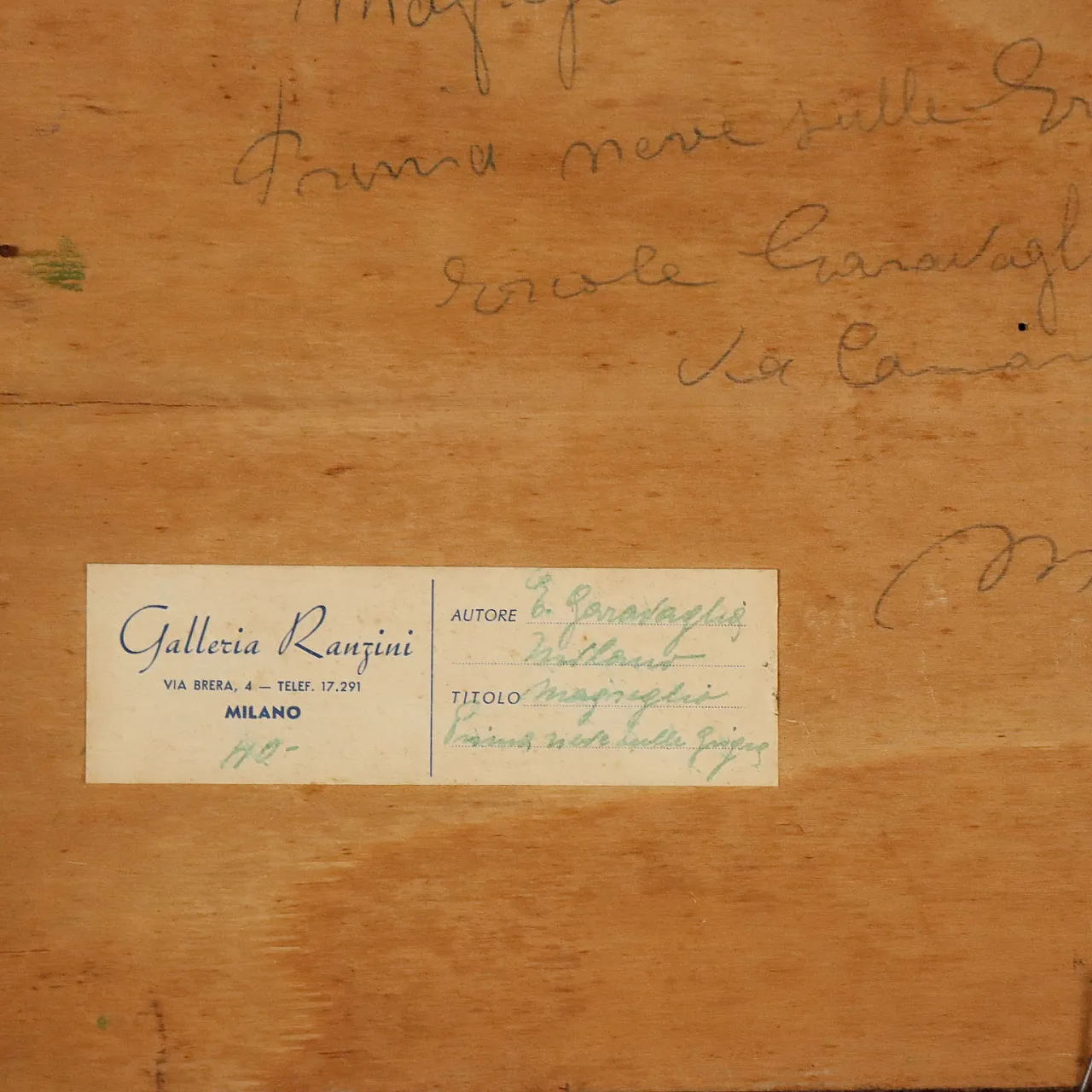 Painting by Ercole Garavaglia, oil on panel, 20th century 10