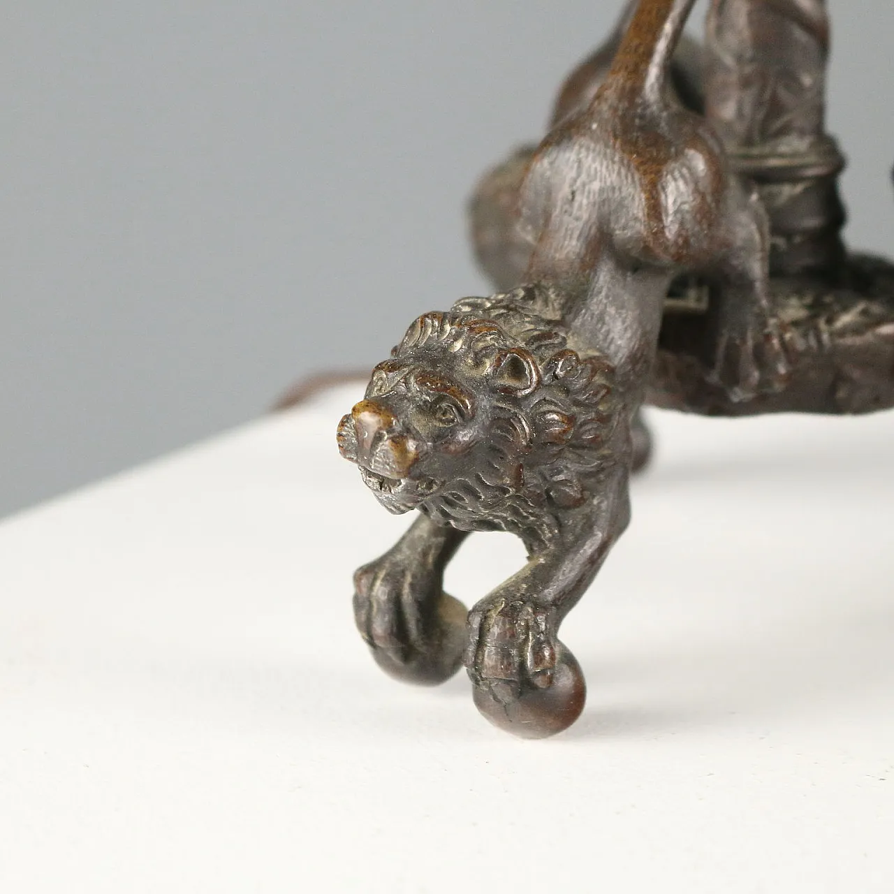 Christophe Fratin style bronze lamp, 19th century 7