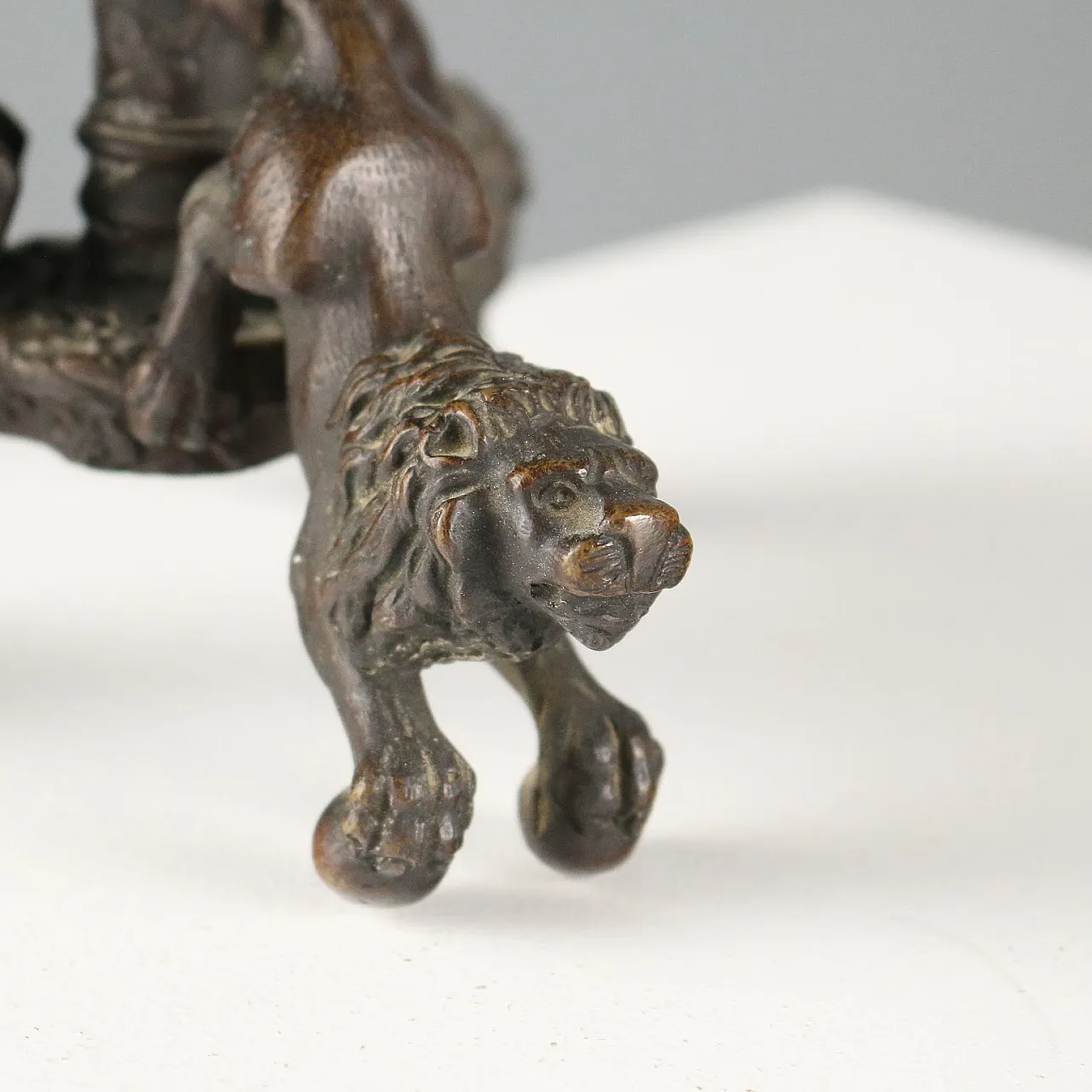 Christophe Fratin style bronze lamp, 19th century 8