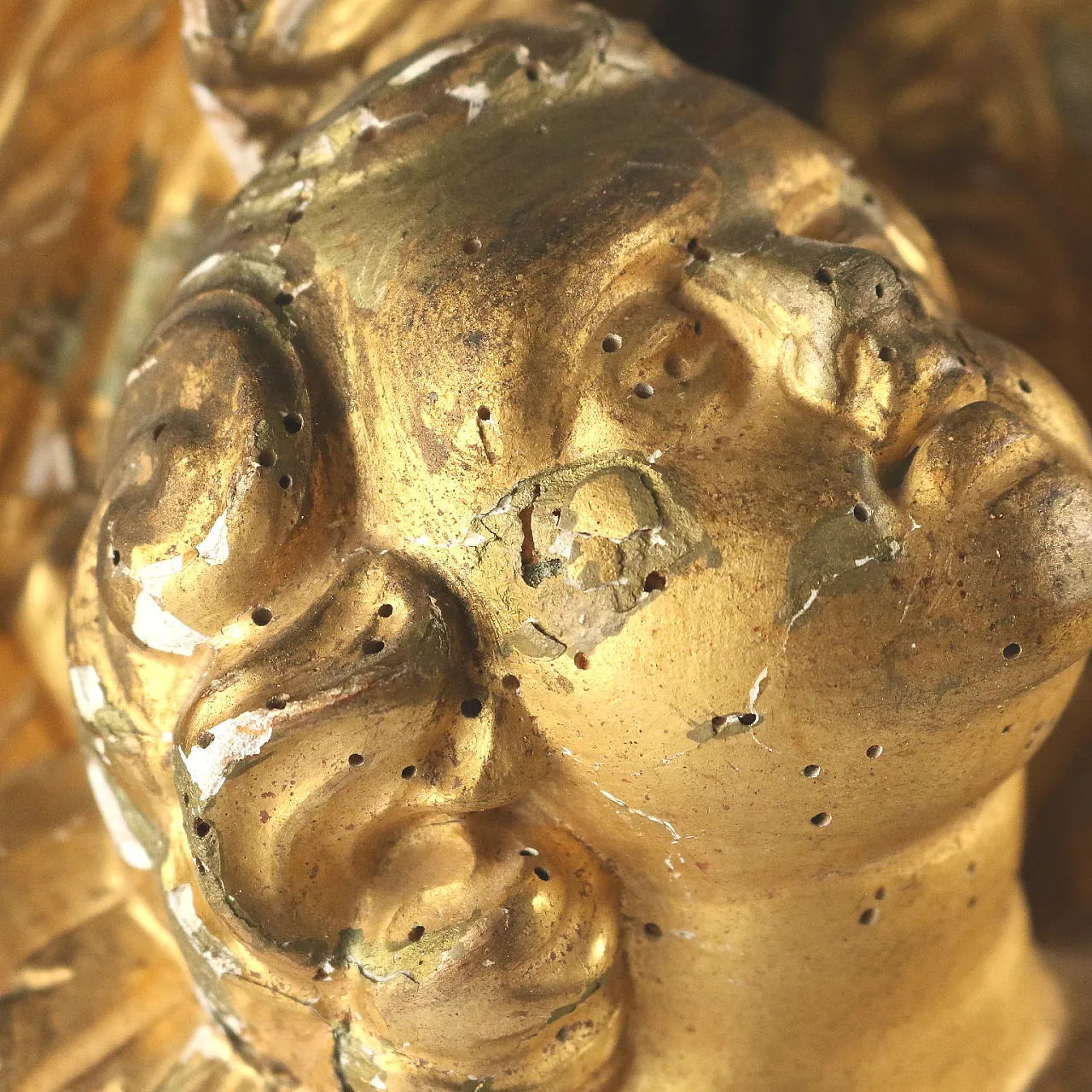 Pair of golden cupids, 19th century 6