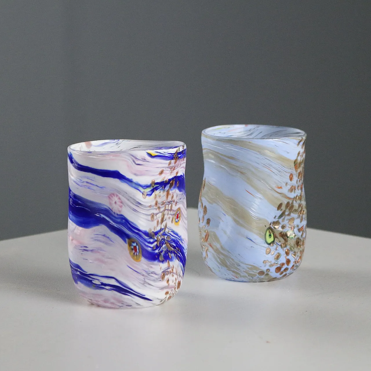 Pair of glasses Manufactured by C. Colizza Murano, 20th century 1