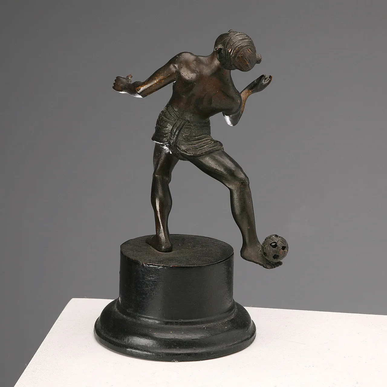 3 Bronze chinlone players, 20th century 5
