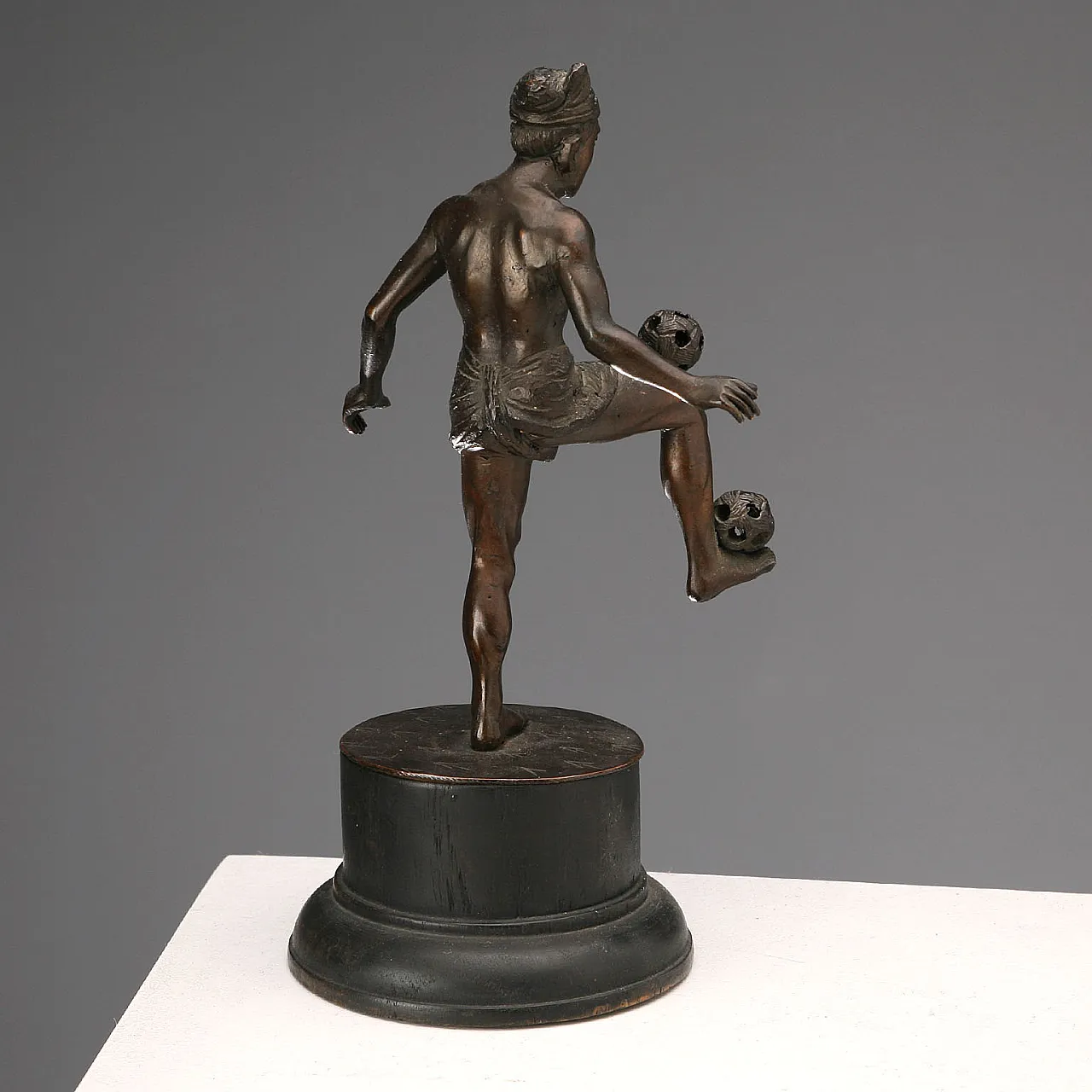3 Bronze chinlone players, 20th century 7