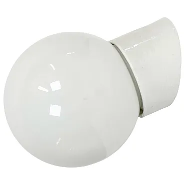 Vintage White Porcelain Wall Light, 1970s