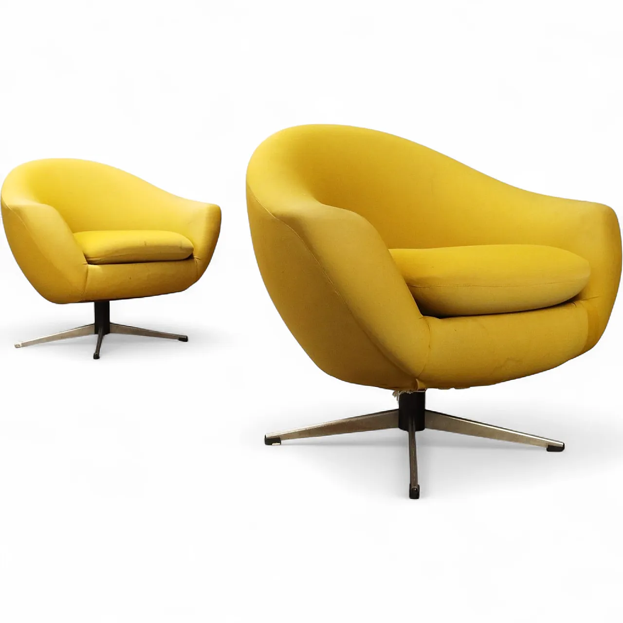 Pair of swivel chairs by Carl Eric Klote for Overman MFG, 1960s 11