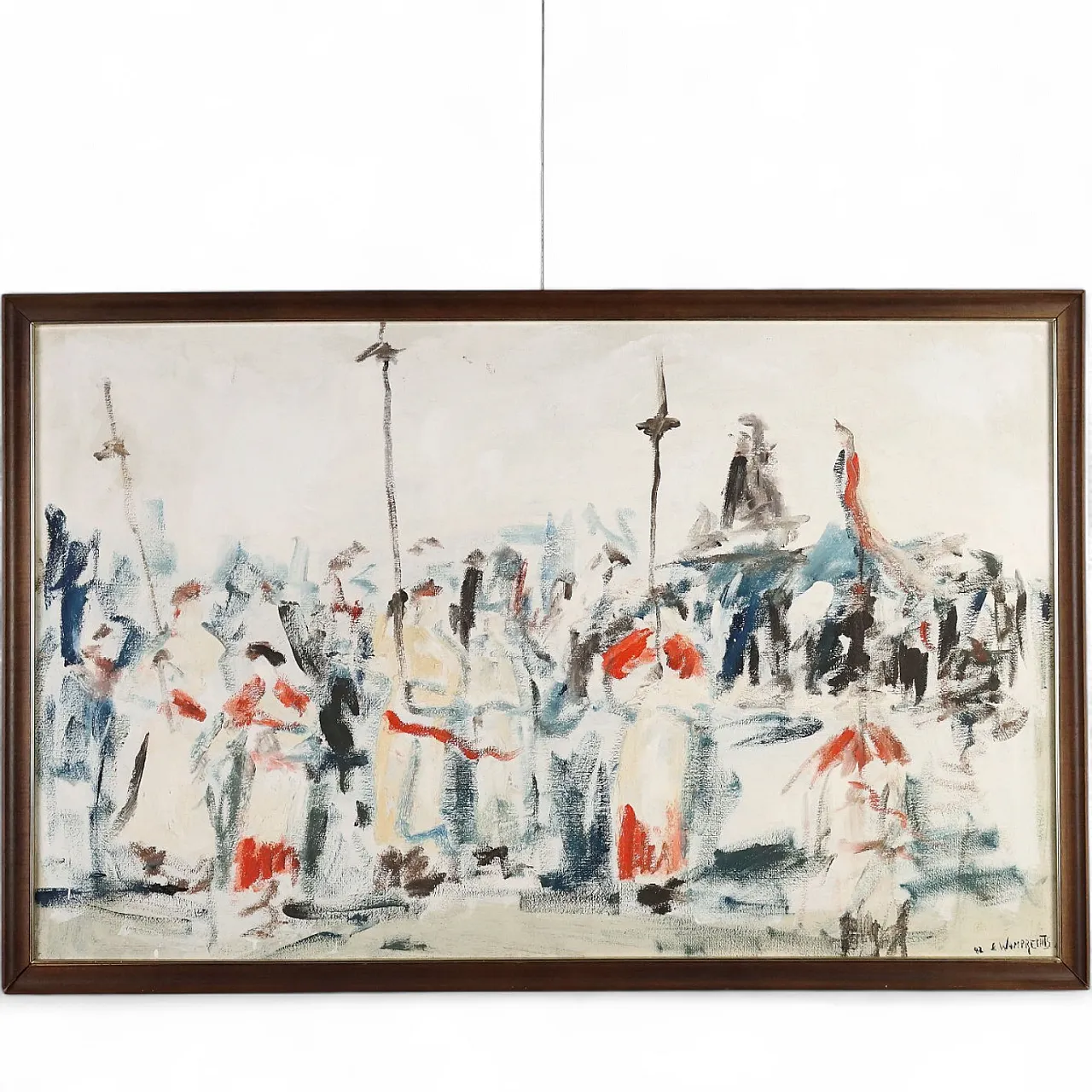 Painting by Fernando Wamprechts, oil on canvas, 20th century 11