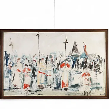Painting by Fernando Wamprechts, oil on canvas, 20th century