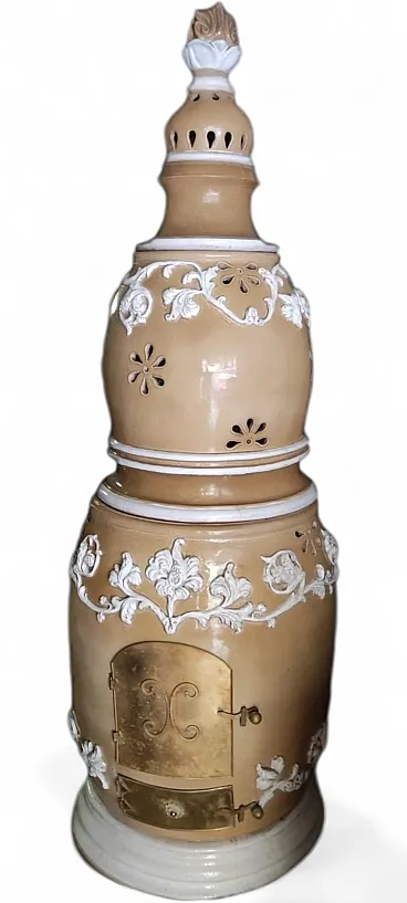 Calliope majolica stove by Ceramiche Pugi, 2000s