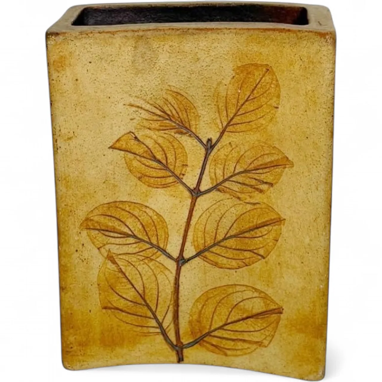 Brown pottery vase, 1960s 10