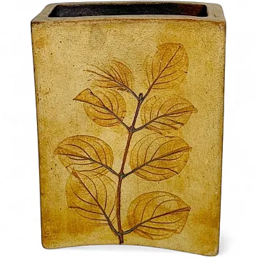 Brown pottery vase, 1960s