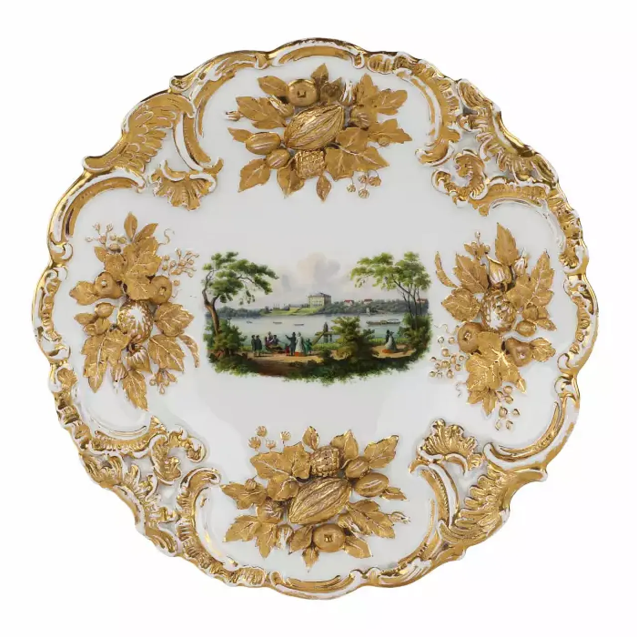 Piatto della Manifattura Reale Sassone di Porcellana di Meissen, '800 1