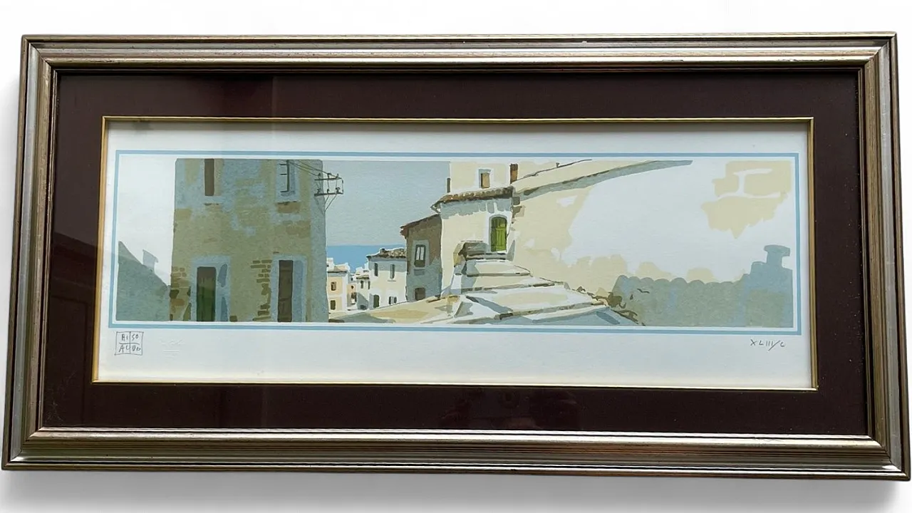 Aldo Riso, Coastal Village, inizio XXI secolo, Litografia 9