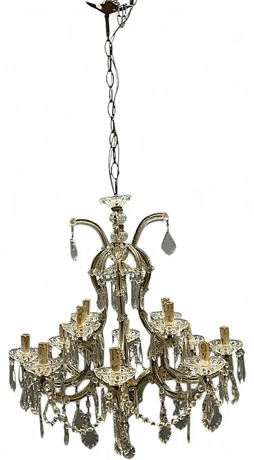 Vintage Maria Theresa crystal chandelier, 1950s