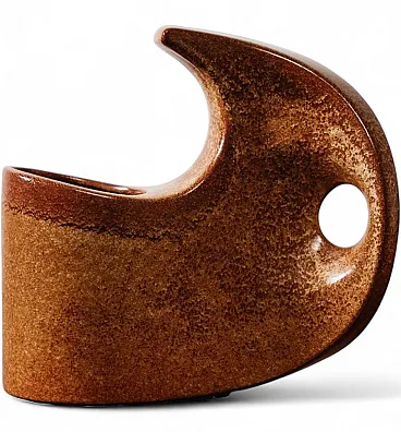 Model 977 Glazed Ceramic Vase by Roberto Rigon for Bertoncello, 1970s