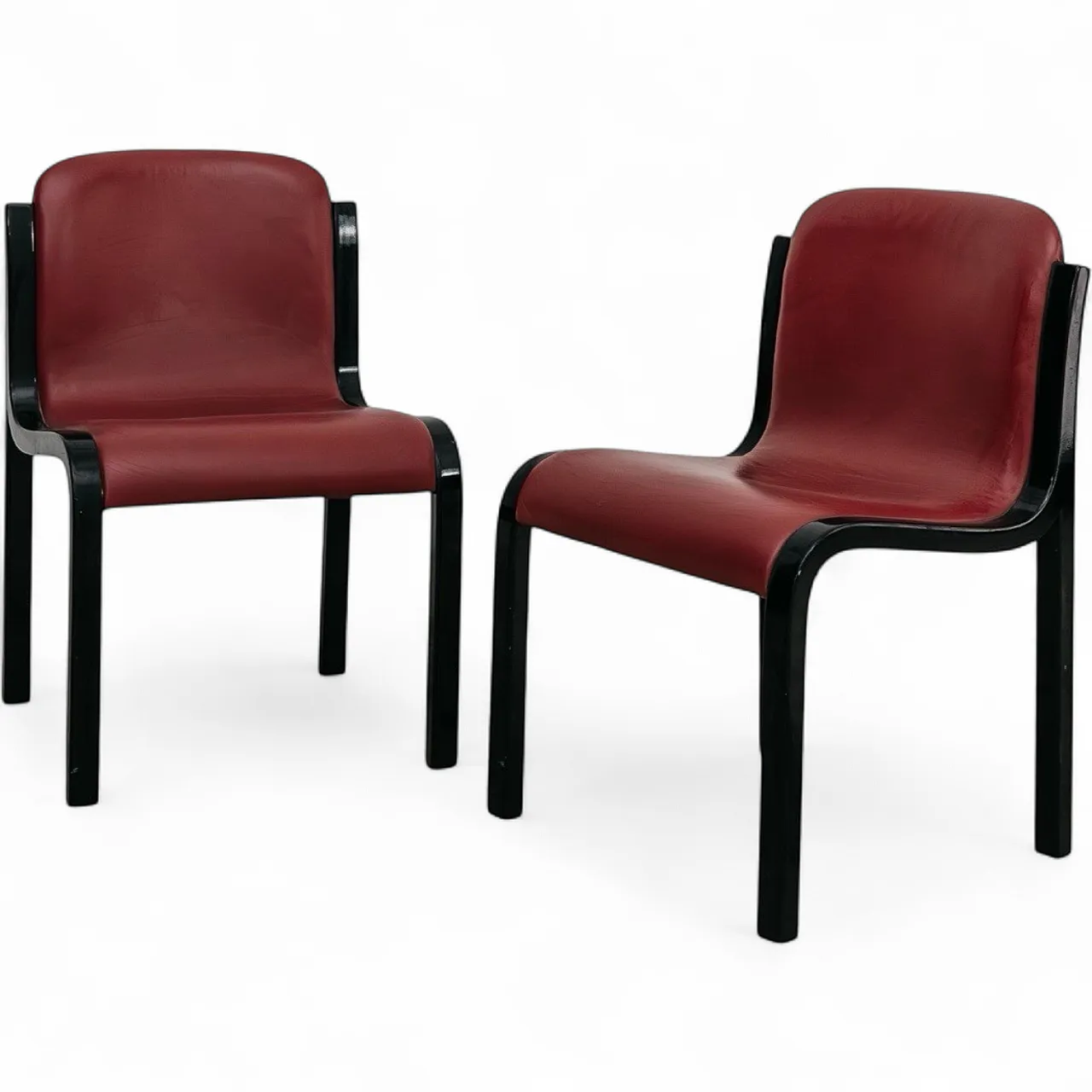 Pair of 'Mito' Model Chairs by Carlo Bartoli for Tisettanta, 1970s 19