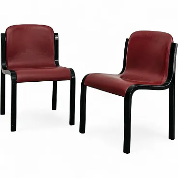 Pair of 'Mito' Model Chairs by Carlo Bartoli for Tisettanta, 1970s
