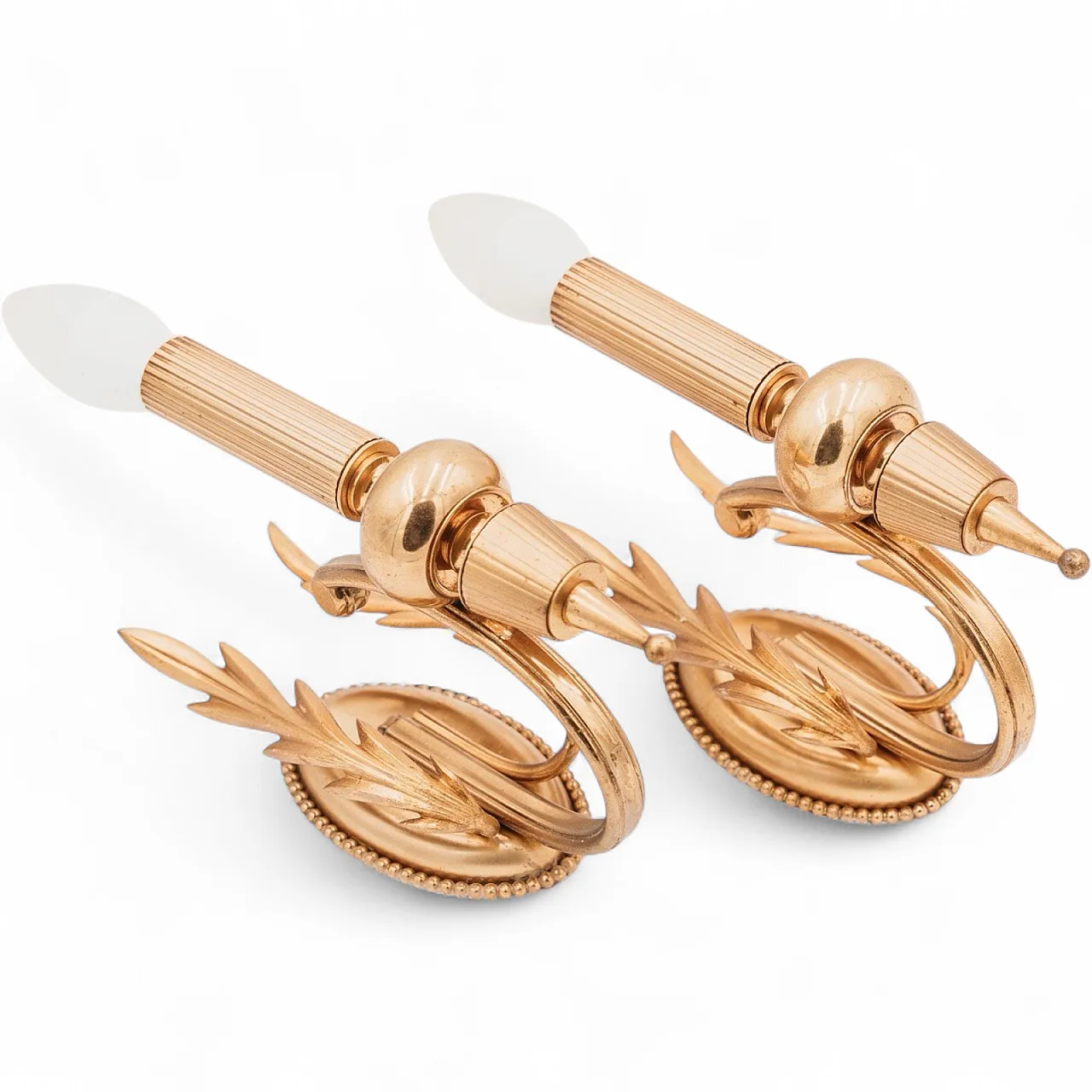 Pair of Sciolari Brass Wall Lights, 1970s 8