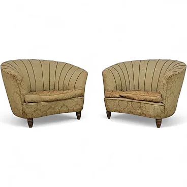 Pair of armchairs designed by Gio Ponti for home and garden, 1950s