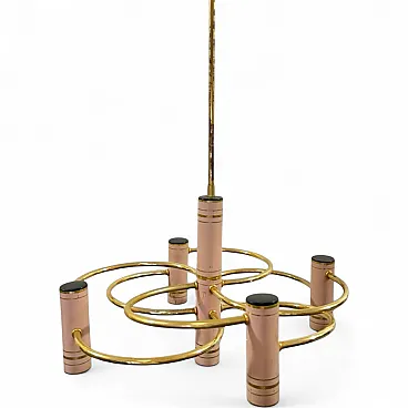 Geometric Chandelier Hollywood Regency by Gaetano Sciolari, 70s