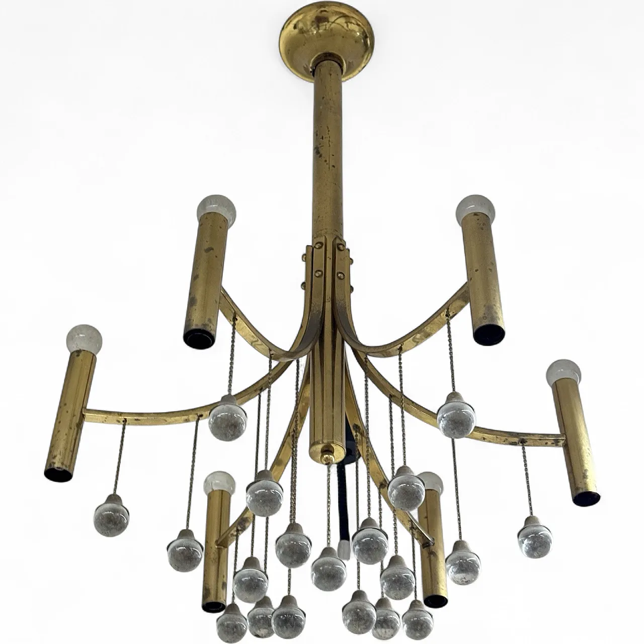 Chandelier Hollywood Regency by Gaetano Sciolari, 70s 7