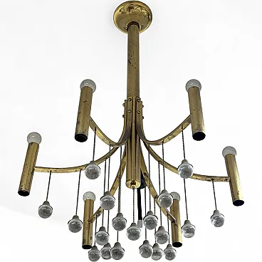 Chandelier Hollywood Regency by Gaetano Sciolari, 70s