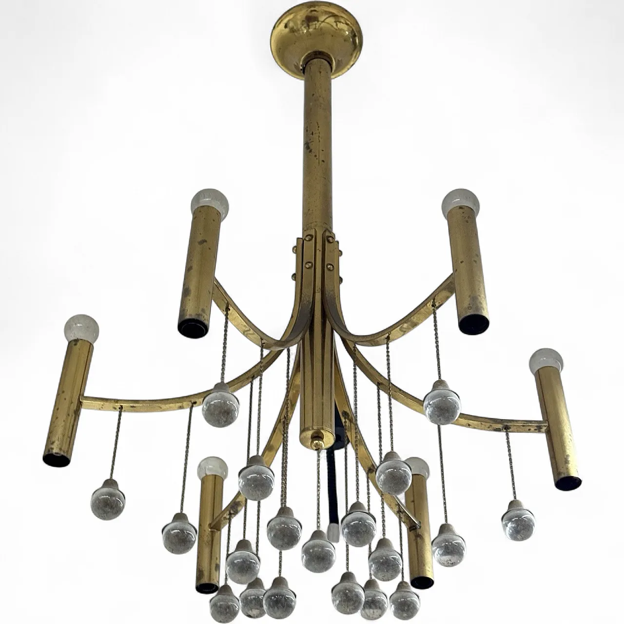 Chandelier Hollywood Regency by Gaetano Sciolari, 70s 10
