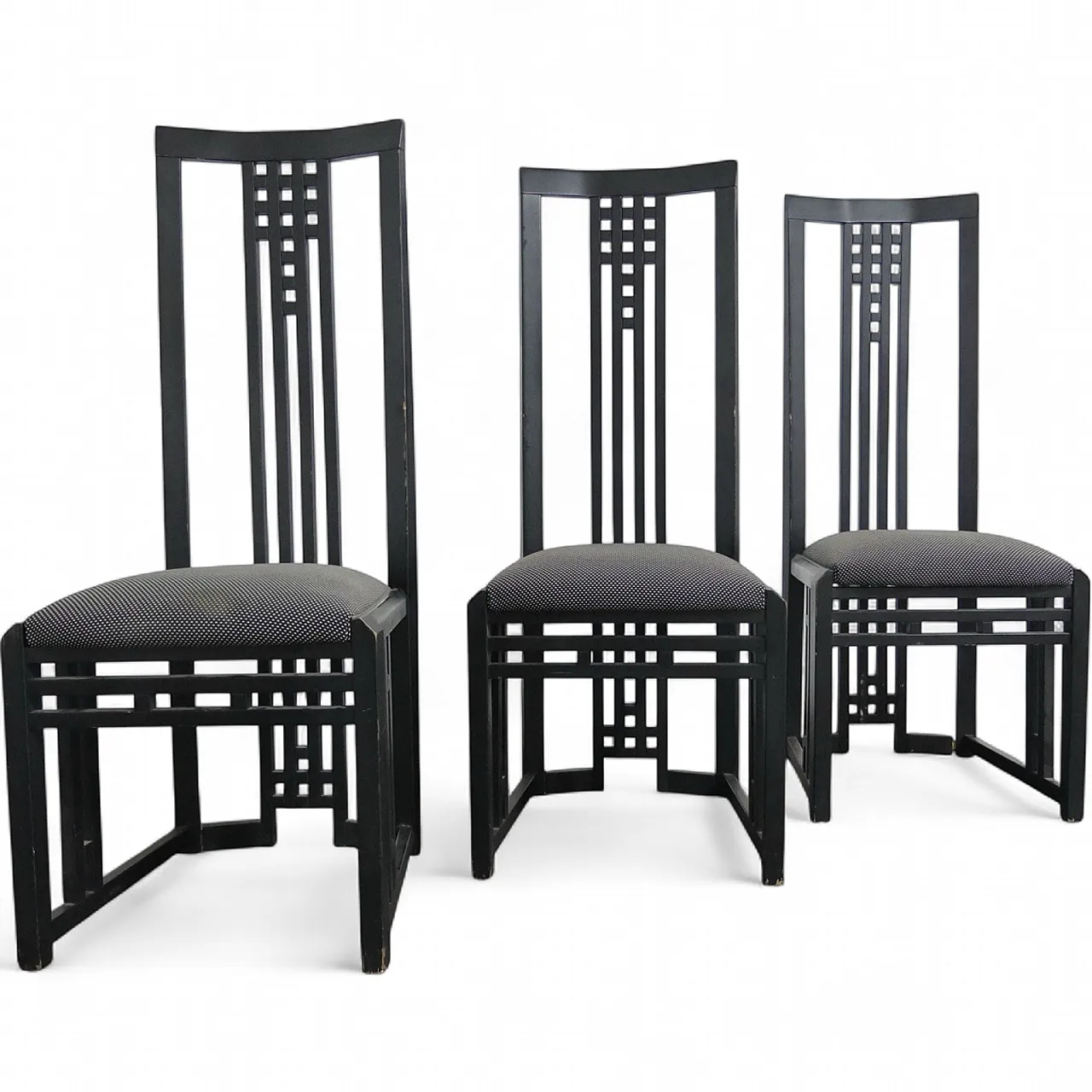 Tris Wooden Throne Chairs by Giorgetti, 1970s 22