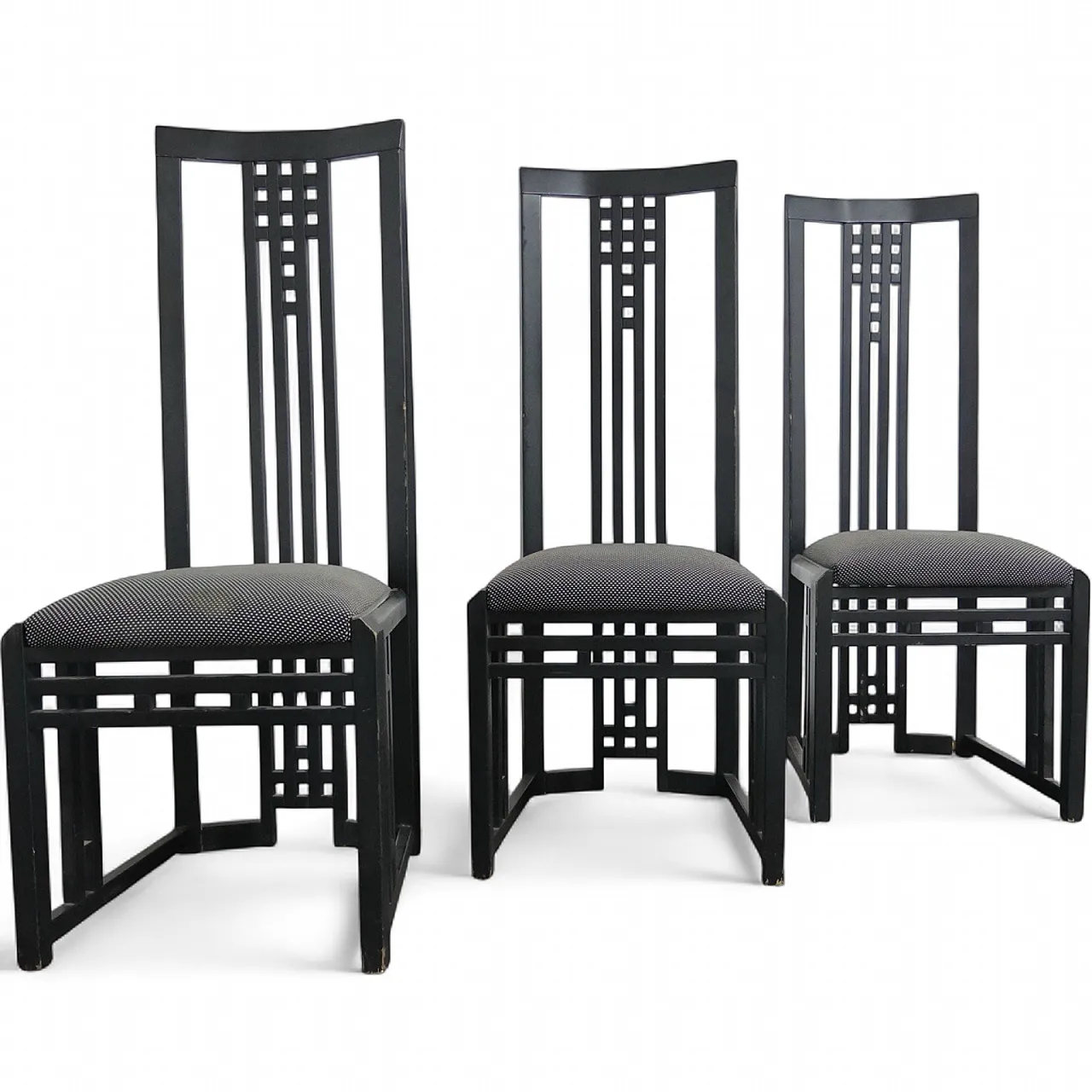 Tris Wooden Throne Chairs by Giorgetti, 1970s 23